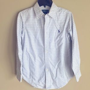 Boys plaid dress shirt by Polo RL Size: 10